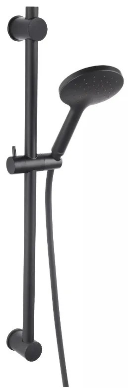 Ferro Sprchové súpravy - Phila súprava sprchovej hlavice, 1-funkčná, hadice a tyče, čierna matná, N375BL-B