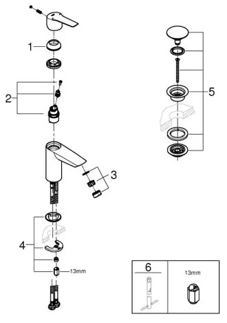 GROHE 235502432 - Umývadlová batéria START veľkosť S čierna