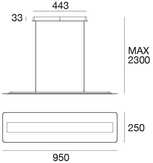 Linea Light 8936 - LED Luster na lanku ANTILE LED/45W/230V CRI 90 biela