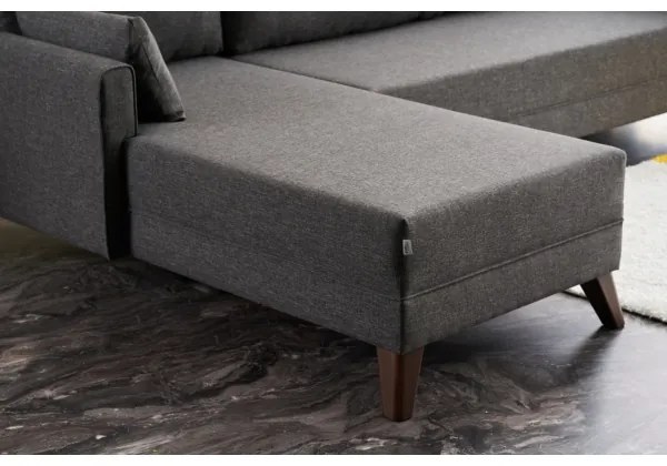 Rohová sedacia súprava do L RIGA antracit ľavá