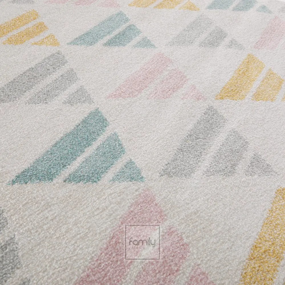 Koberec s geometrickým vzorom v krásnych pastelových farbách Šírka: 80 cm | Dĺžka: 150 cm