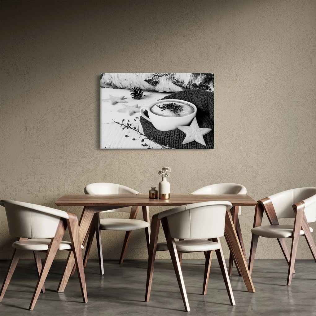 Obraz - Zimné cappuccino (90x60 cm)