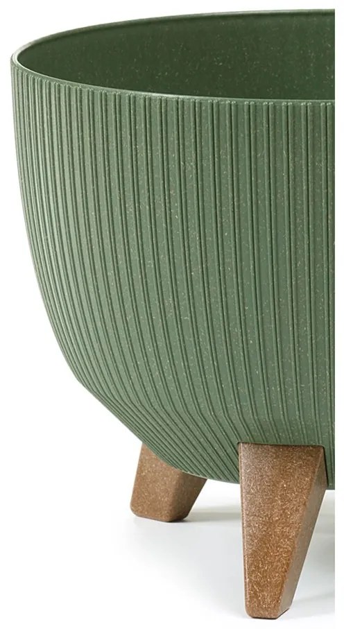 PLASTOVÝ KVETINÁČ ROSA LINEA ECO 15X24 CM ZELENÁ