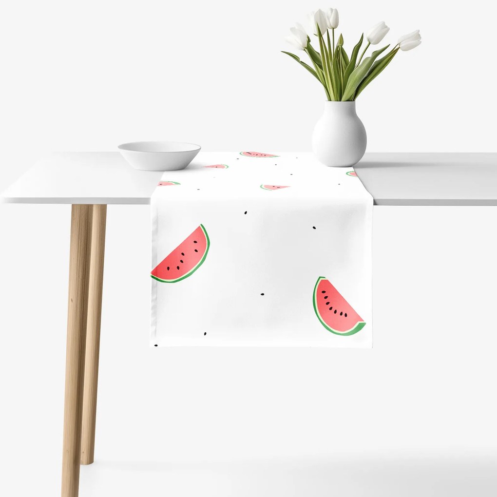 Goldea behúň na stôl 100% bavlnené plátno - melóny 50x120 cm