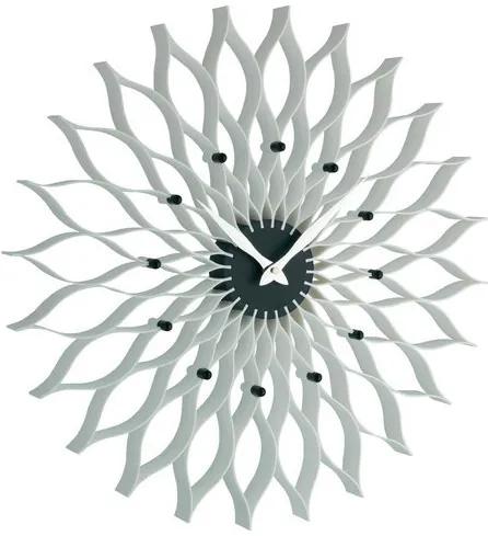 Nástenné hodiny TFA Flower, biele 50 cm