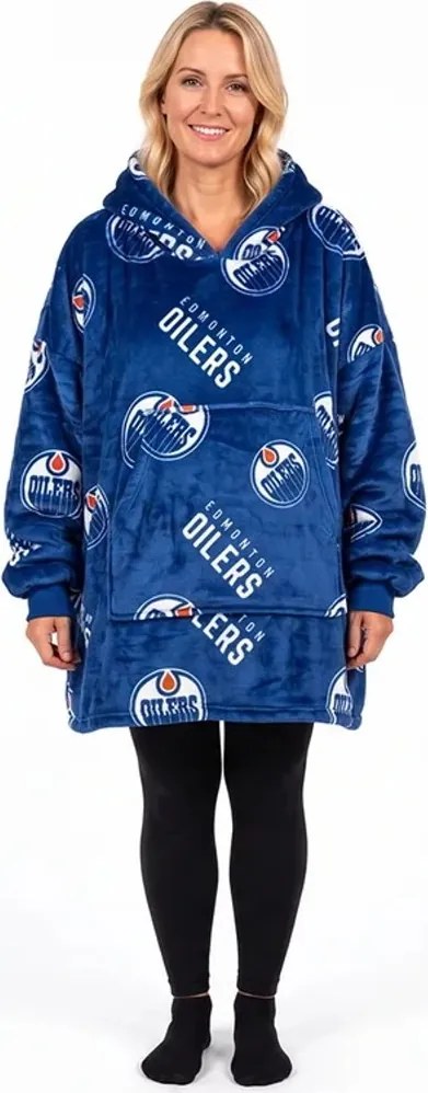 Mikinová televízna deka NHL Edmonton Oilers – veľ. S