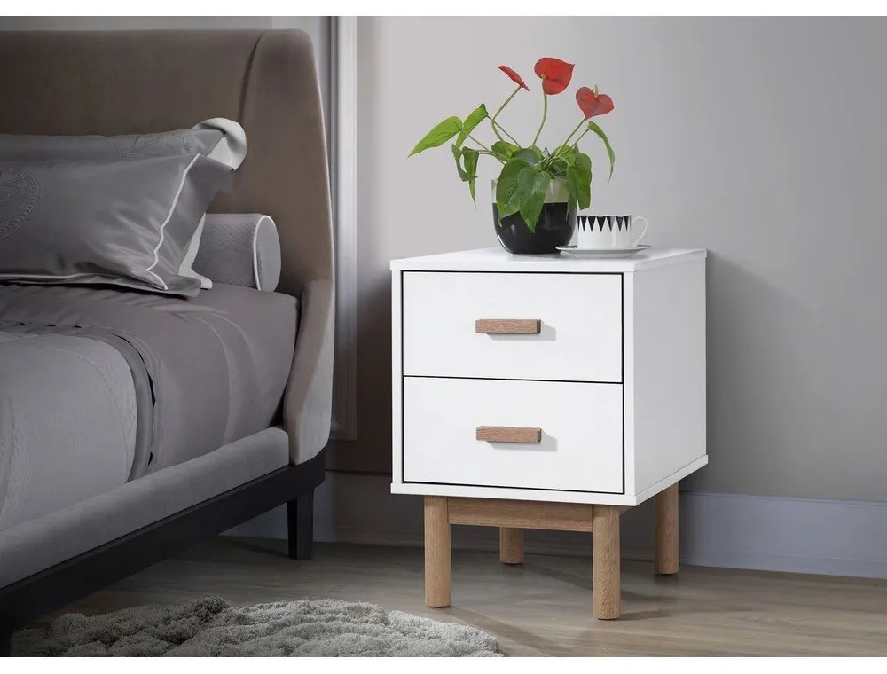 Biely nočný stolík Melanie – Støraa