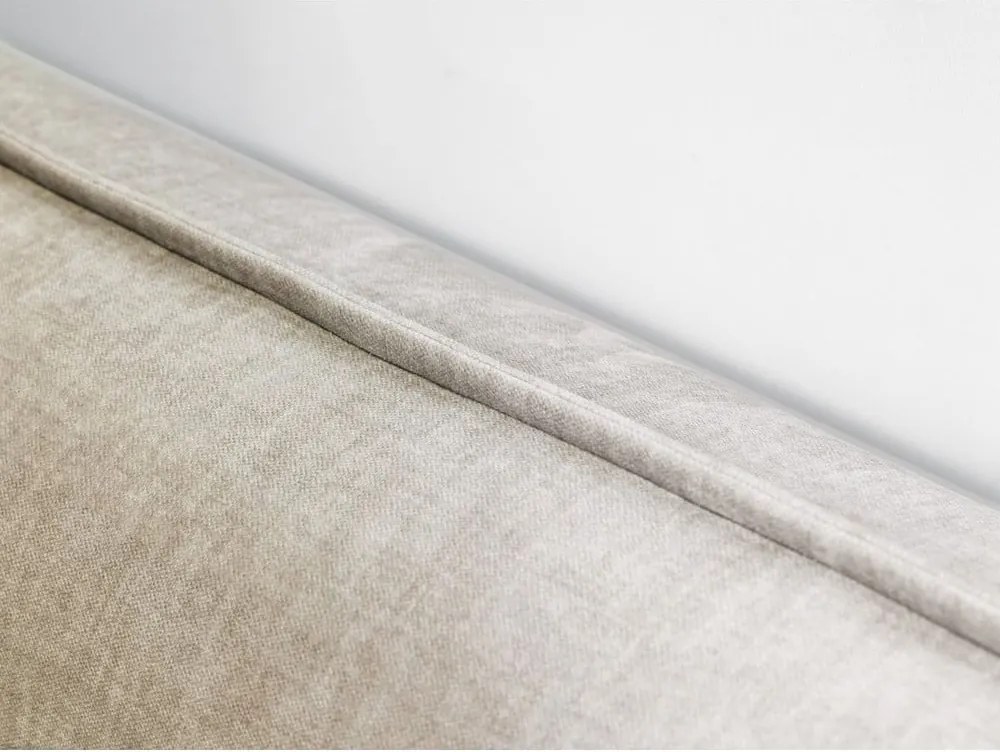 Béžová zamatová čalúnená dvojlôžková posteľ s úložným priestorom s roštom 160x200 cm Jade - Bobochic Paris