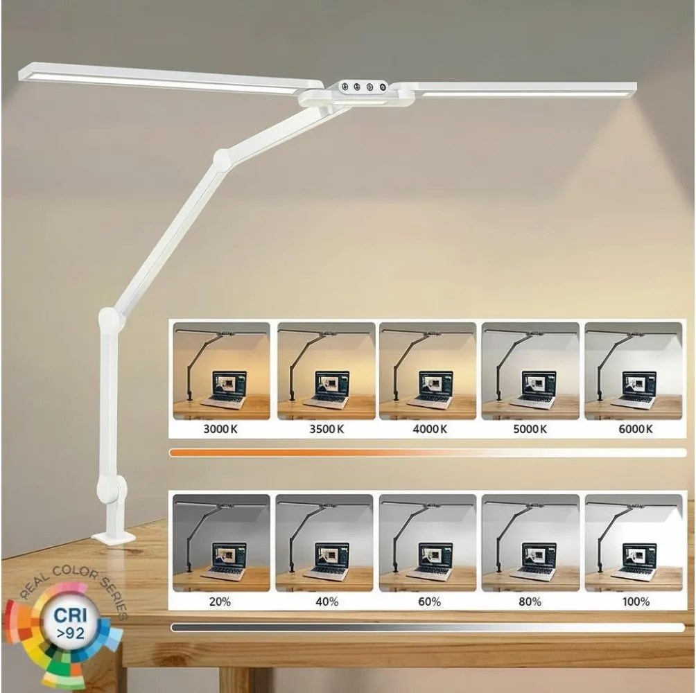 Brilagi - LED Stmievateľná dotyková stolná lampa VARIO LED/24W/230V 3000-6500K biela