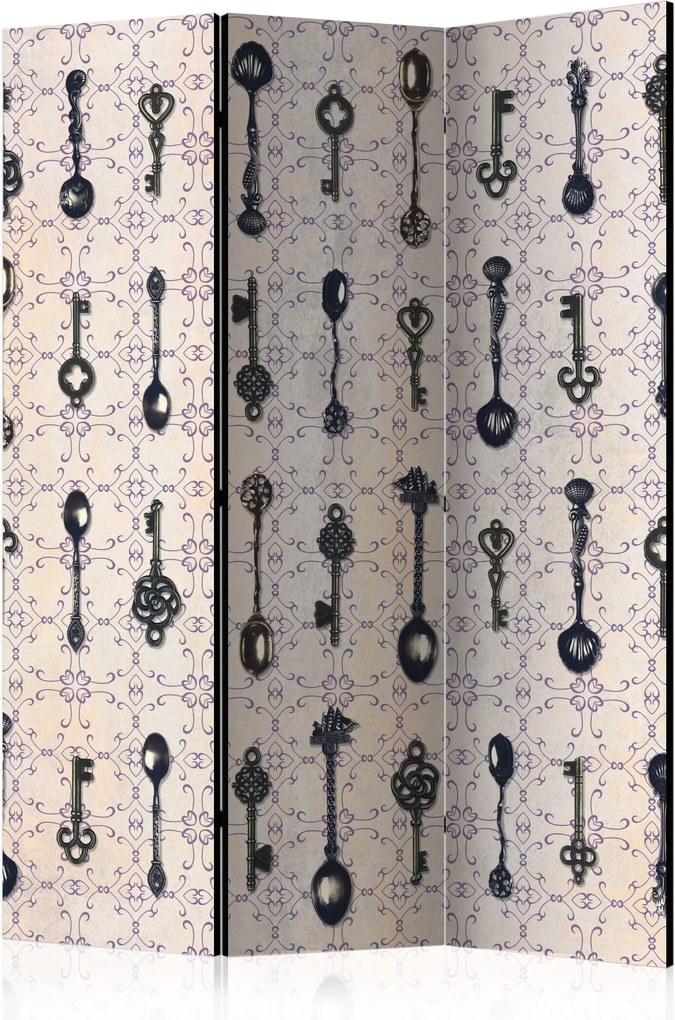 Paraván - Retro Style: Silver Spoons [Room Dividers] 135x172