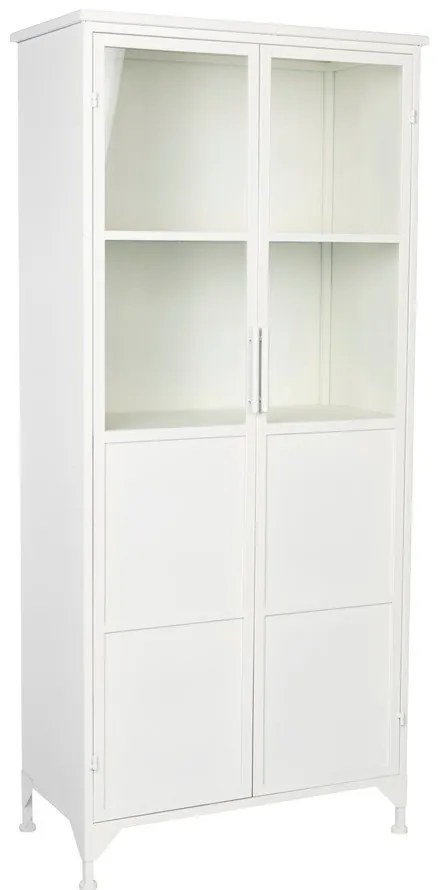 Biela kovová vitrína 35x150 cm Miya – White Label