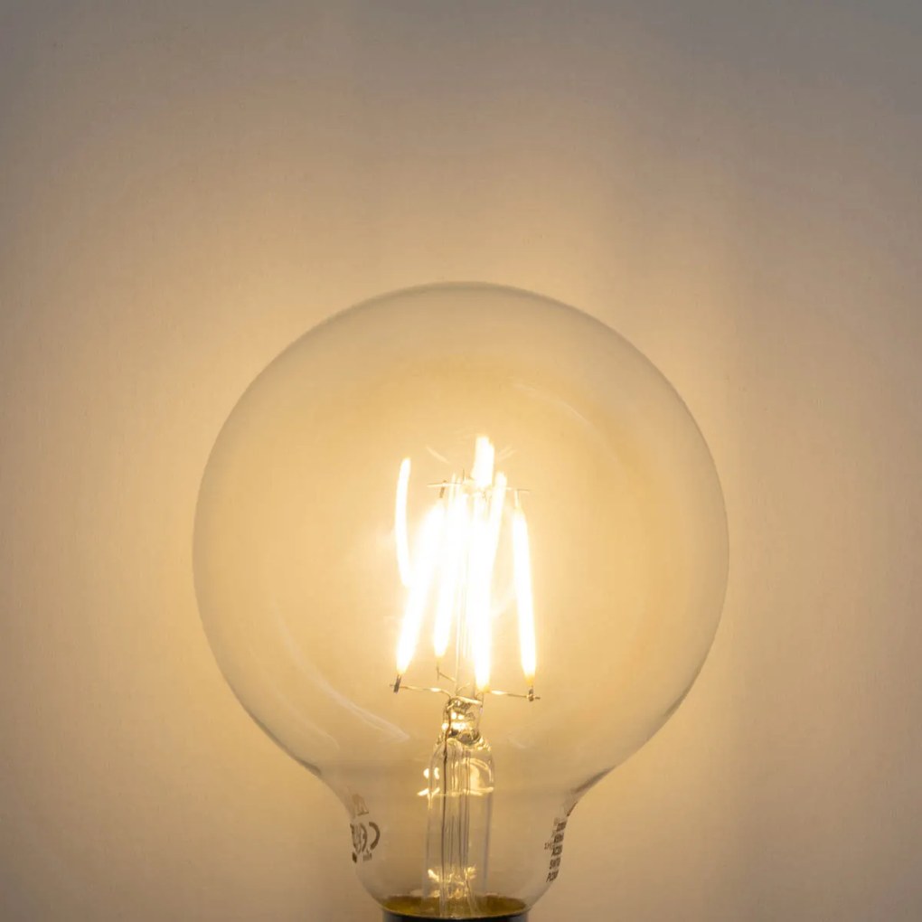 Sada 5 E27 3-stupňových stmievateľných LED žiaroviek G95 4W 450 lm 2700K