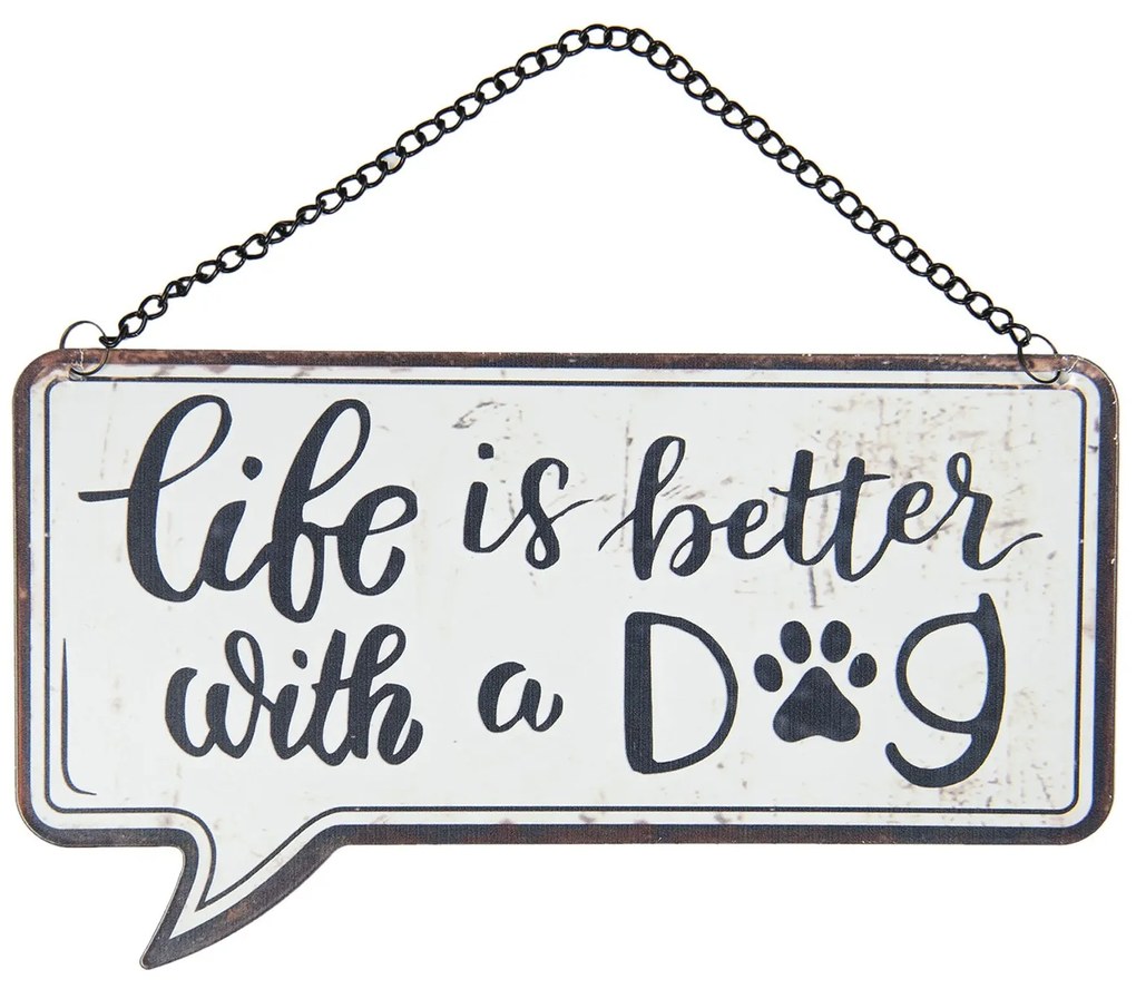 Menšie kovová závesná ceduľa s textom - 24 * 13 c