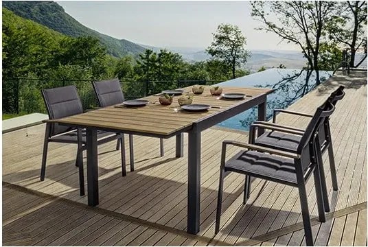 Hliníkový záhradný jedálenský stôl 90x140 cm Elias – Bizzotto