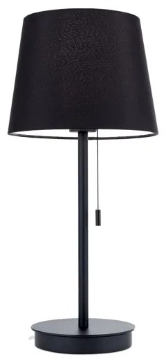 Orion LA 4-1205/1 - Stolná lampa s USB portom LUDWIG 1xE27/40W/230V čierna