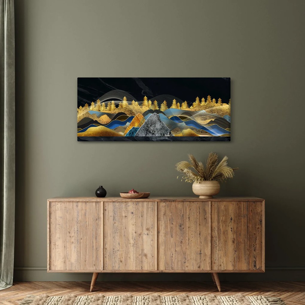 Obraz - Zlaté hory (120x50 cm)