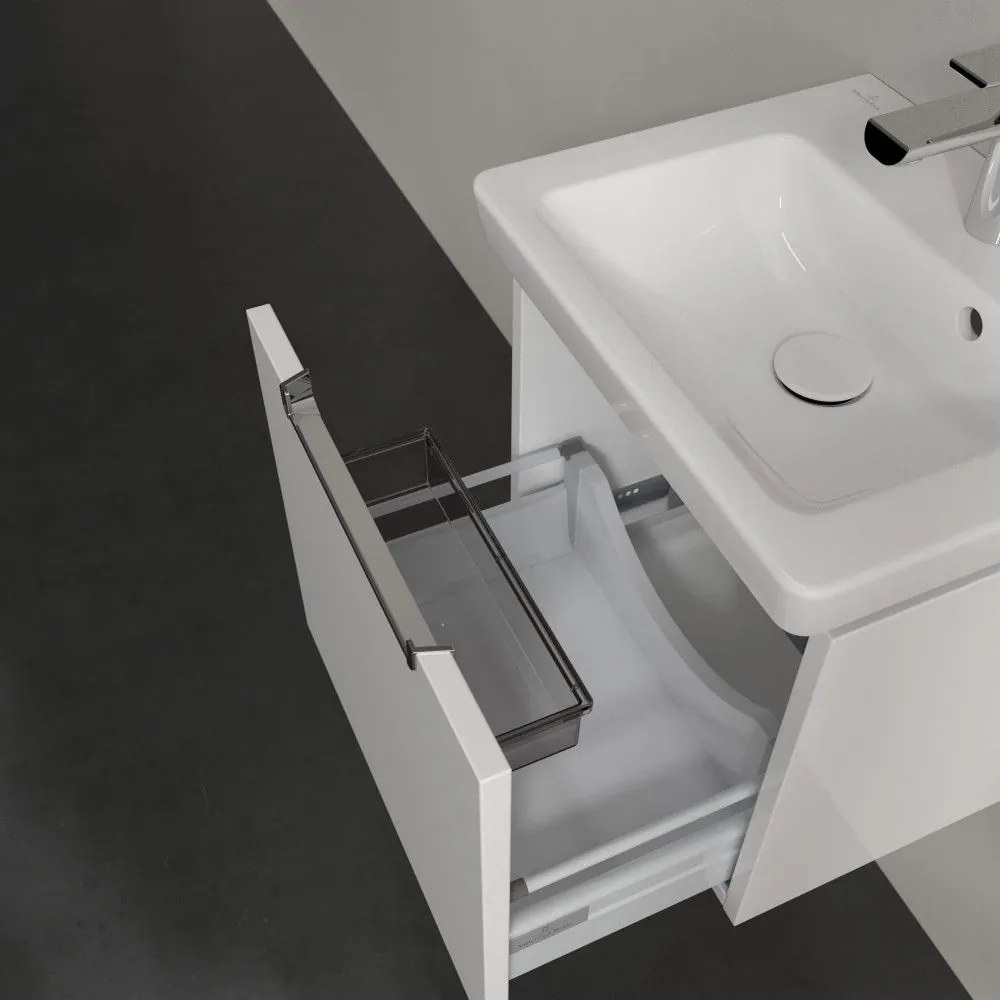 VILLEROY &amp; BOCH Subway 2.0 závesná skrinka pod umývadielko, 1 zásuvka, 440 x 352 x 420 mm, Glossy White, A68410DH