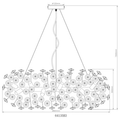 Globo 64135H3 - LED Krištáľový luster na lanku KATRINA 20xG9/3,5W/230V