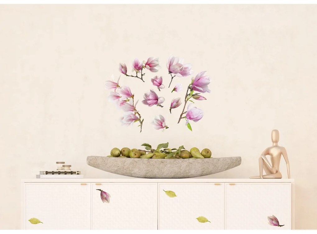 Samolepiaca dekorácia Magnolia Flowers, 42,5 x 65 cm