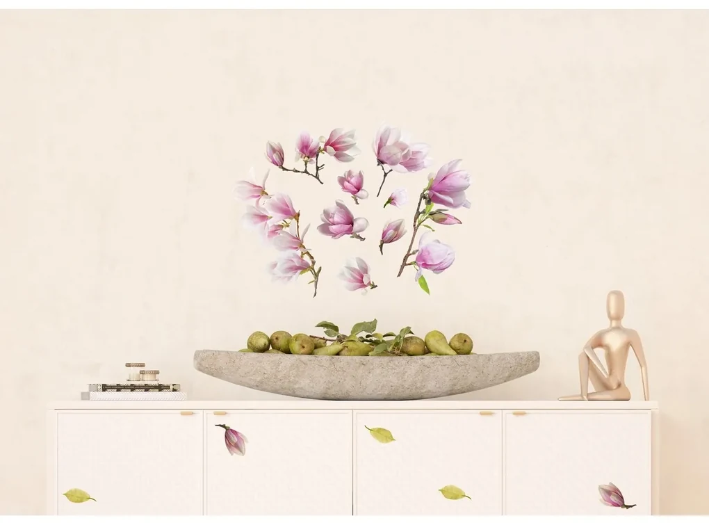 Samolepiaca dekorácia Magnolia Flowers, 42,5 x 65 cm