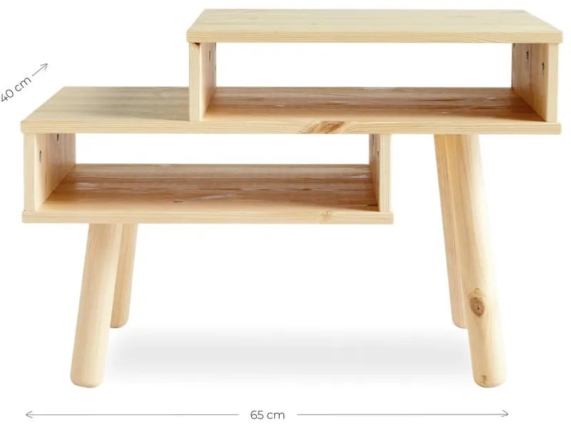 Konferenčný stolík z borovicového dreva v prírodnej farbe Karup Design Hako