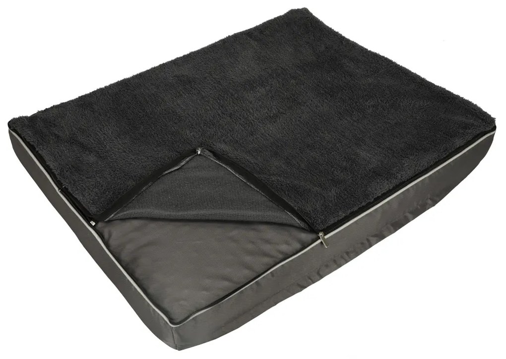 Ortopedický pelech pre psov sivý 90x70x10cm