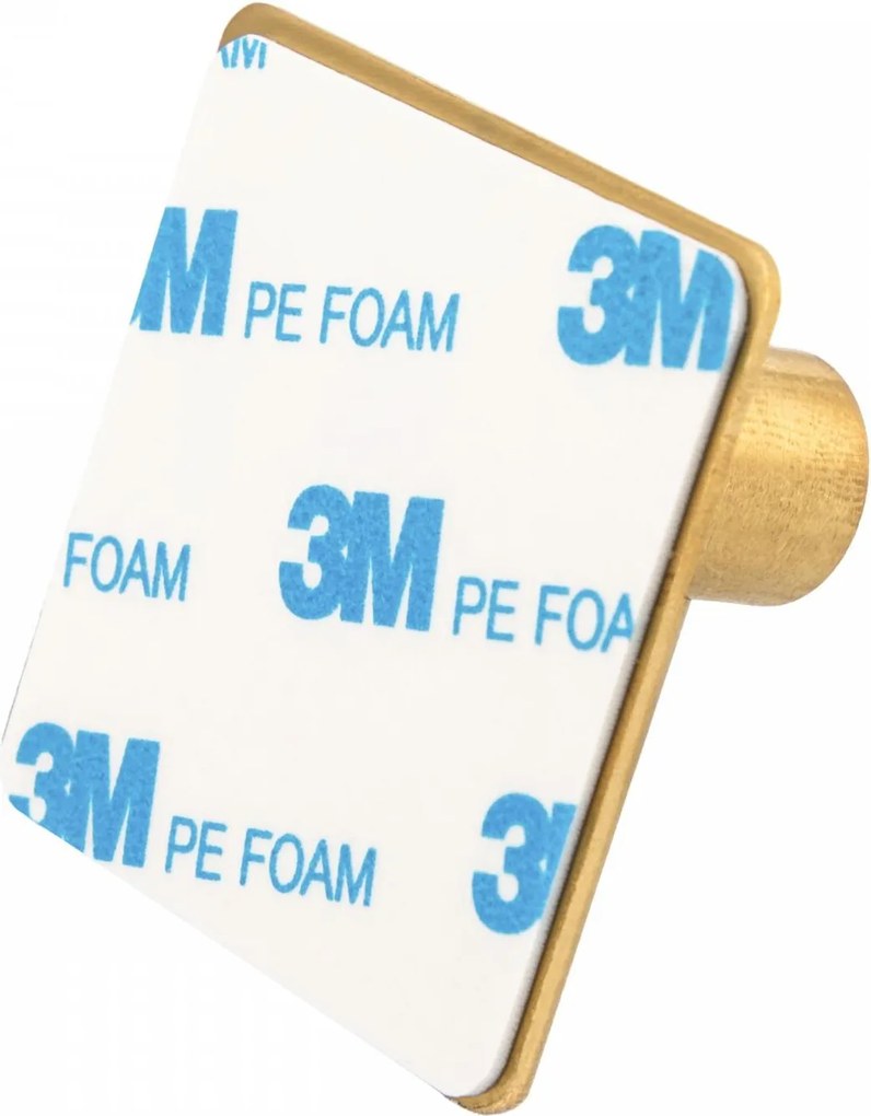 Erga Pad, samolepiace háčiky na uteráky bez vŕtania, 4ks, 4,5×4,5 cm, zlatá matná, ERG-YKA-CH.PAD4-GLD