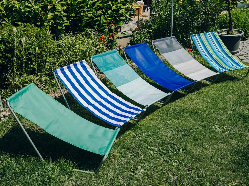 Skladacie plážové ležadlo SAND, zelené