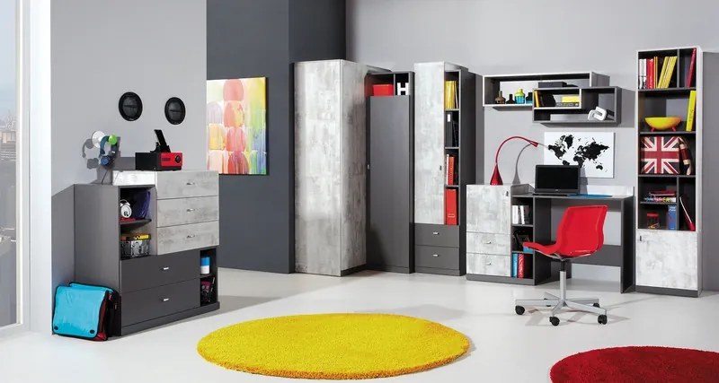 Písací stôl Tablo, šedá/enigma