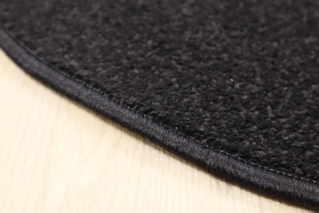 Vopi koberce Kusový koberec Eton čierny ovál - 160x240 cm