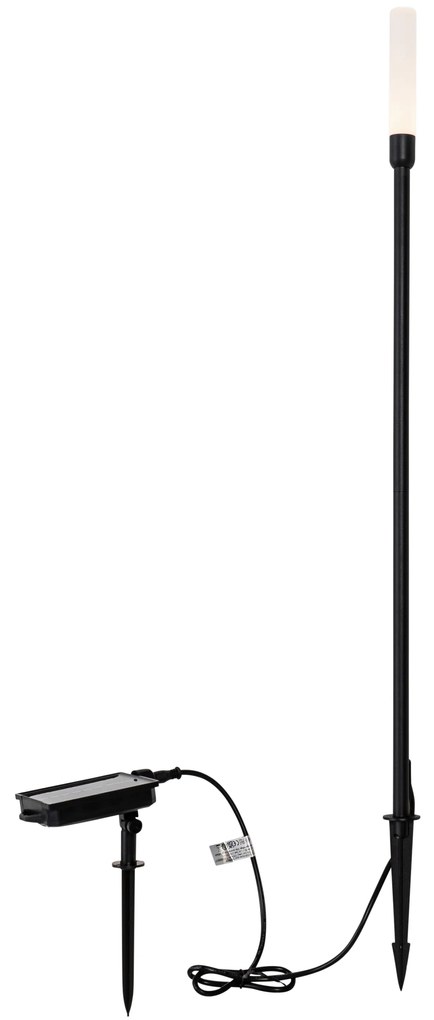 Vonkajšia stojaca lampa čierna vrátane nabíjateľného LED a solárneho - Barry