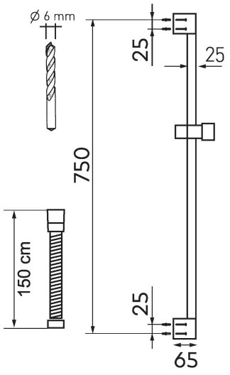 Novaservis - Sprchová sada ECO lesklý chróm