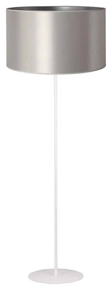 Duolla - Stojacia lampa CANNES 1xE27/15W/230V pr. 45 cm strieborná/biela