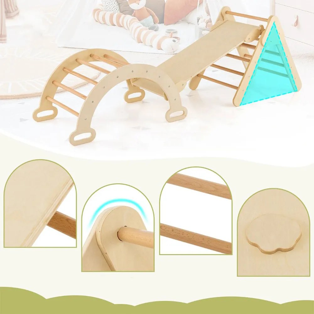 3-dielna drevená lezecká súprava