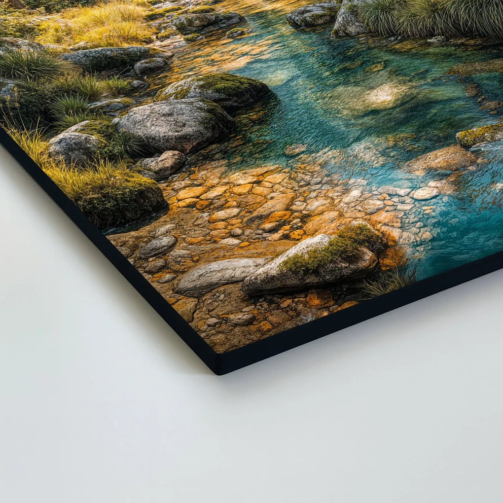 DUBLEZ | Drevený farebný obraz - Lesný potok