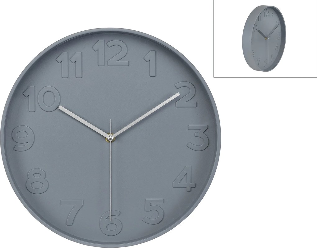 Nástenné hodiny ANDREA HOUSE 30 cm, šedé X66123