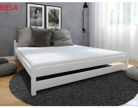 Sammer Klasická drevená posteľ s čelom a roštom DARIA DARIA 160 x 200 cm Sivá