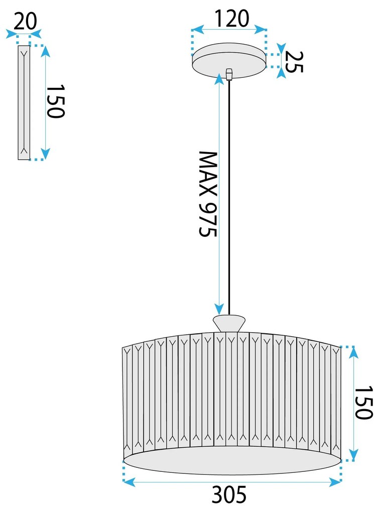 Toolight Toolight, stropné svietidlo 1xE27, APP1651-6CP, čierna, OSW-01227