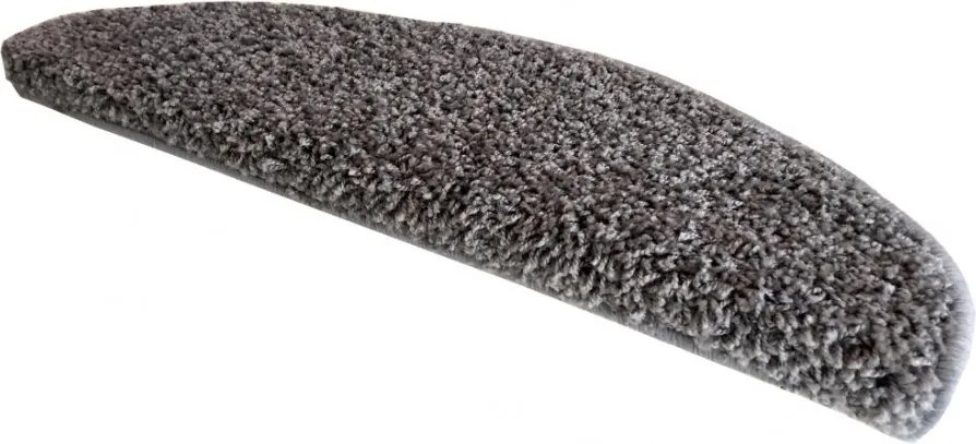 Nášľapy na schody Color shaggy šedý polkruh, samolepiaci - 24x65 polkruh (rozmer vrátane ohybu) Vopi