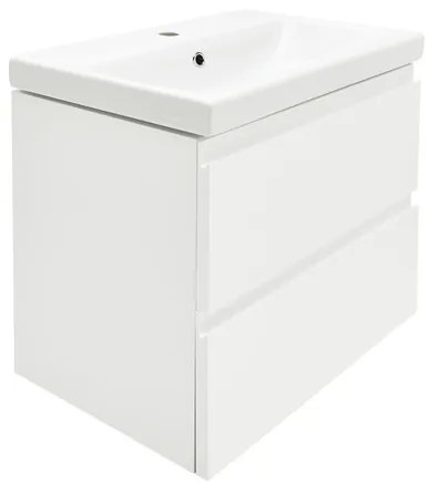 Cersanit Dormo kúpeľňová skrinka s umývadlom 60x37,5x62 cm biela lesk SIKONCMO004BL