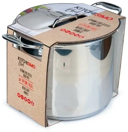 Kitchisimo Nehrdzavejúci hrniec s pokrievkou Chef, 8,6 l, 24 cm
