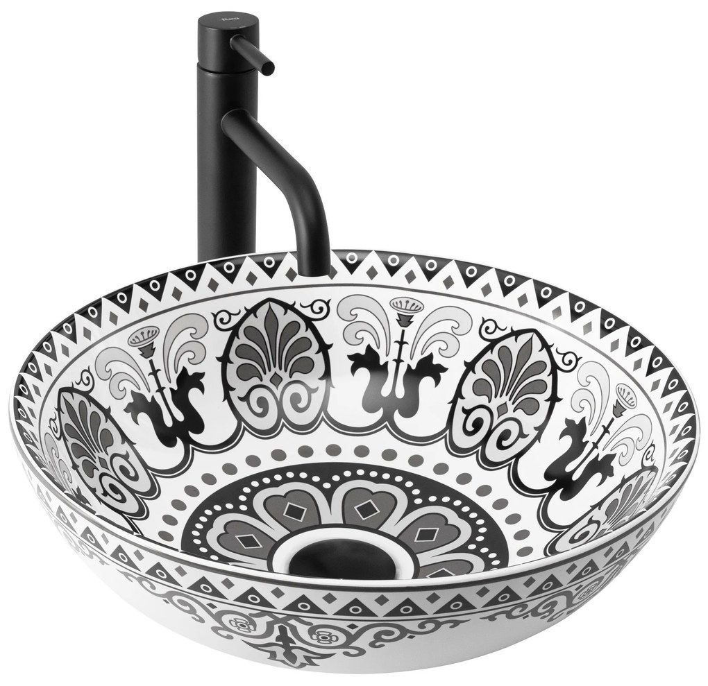 Rea Etno, umývadlo na dosku 400x400x115 mm, viacfarebné, REA-U7500