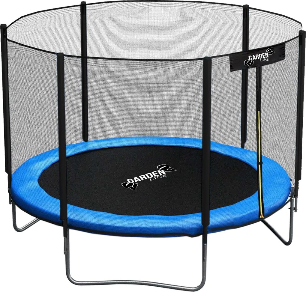 CH Trampolína s rebríkom a bezpečnostnou sieťou 252 cm - modrá