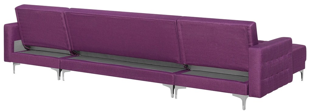 5-miestna modulárna čalúnená sedacia súprava v tvare U fialová ABERDEEN Beliani