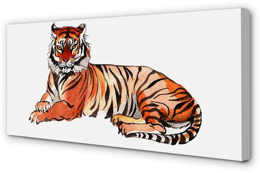 Obraz na plátne maľované tiger 100x50 cm