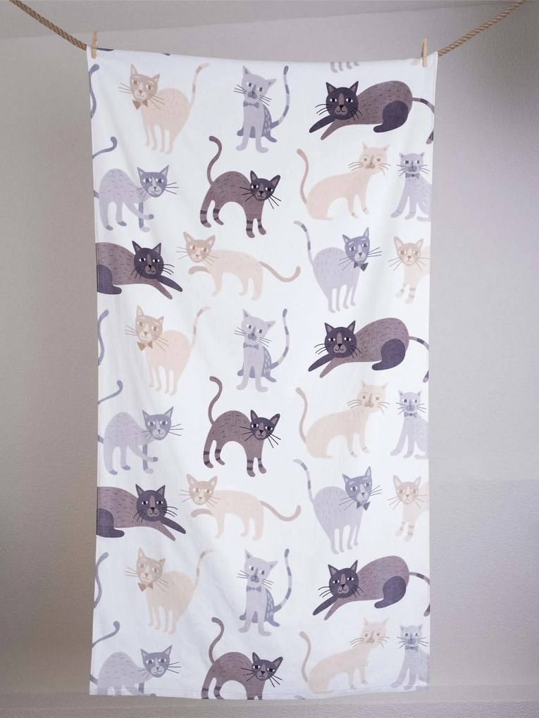 Osuška 90 x 170 cm - Mačičky