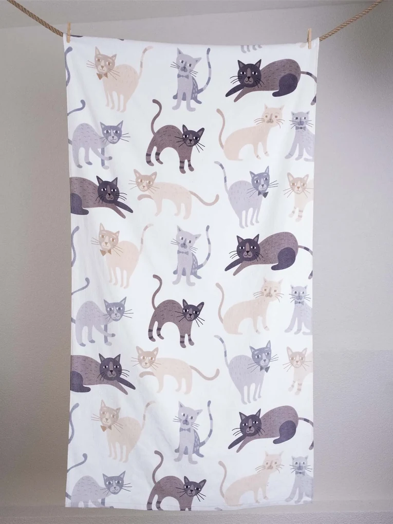 Osuška 90 x 170 cm - Mačičky