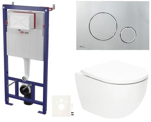 Závesný WC set do ľahkých stien / predstenová SAT Fusion SIKOSSTORFU71
