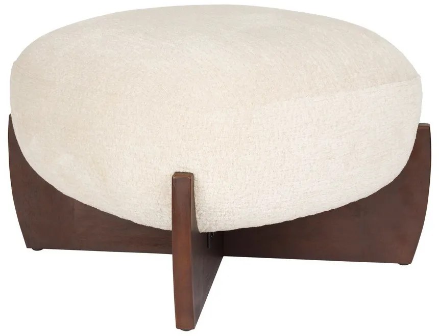 Béžová podnožka z textílie buklé Emilius – Dutchbone