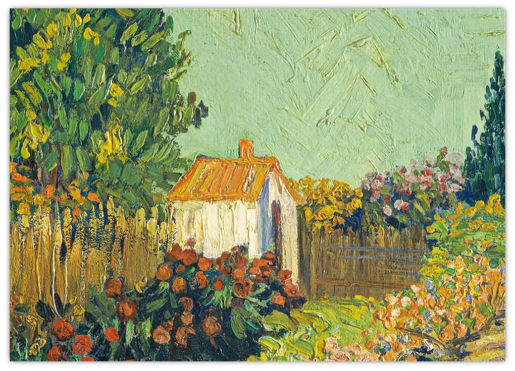 Sklenený obraz - Imitator of Vincent van Gogh, Landscape, reprodukcia (70x50 cm)